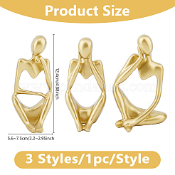3Pcs 3 Styles Resin Abstract Thinker Display Decorations&nbsp;AJEW-WH0270-623B