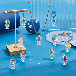 56Pcs 7 Colors Glass Pendants&nbsp;GGLA-GA0001-07B