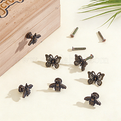 16 Sets 2 Styles Tibetan Style Alloy Drawer Cabinet Door Holder&nbsp;AJEW-GA0010-55