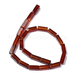 天然石カーネリアンビーズ連売り  染めて加熱したもの  直方体の  18x7x7mm  穴：1.2mm  約22個/連  15.75インチ（40cm）&nbsp;G-C135-N01-01