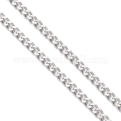 2.5mm 304ステンレススチールカーブチェーンブレスレットの作り方  ccbプラスチックチャーム付き  ステンレス鋼色  6-3/4インチ（17.2cm）&nbsp;AJEW-JB01453
