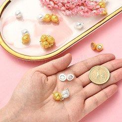 20セット2色真鍮マグネットクラスプ  ジュエリー作りのための  ラウンド  ゴールデン＆シルバー  15mm  穴：1.2mm  10セット/カラー&nbsp;KK-CJ0001-86