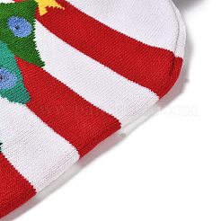 LED Light Up Christmas Acrylic Fibers Yarn Cuffed Beanies Cap&nbsp;AJEW-F063-04