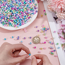 1500Pcs 6 Colors ABS Imitation Pearl Beads&nbsp;KY-HY0001-31