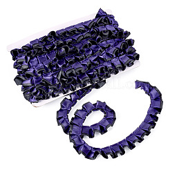 10ヤードポリエステルレースリボン  洋服アクセサリー用  ブラック  1インチ（25mm）&nbsp;OCOR-TA0004-26F