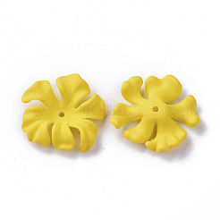 6-Petal Spray Painted Acrylic Bead Caps&nbsp;LS-MACR-N007-02D