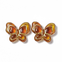 Golden Metal Enlaced Acrylic Beads&nbsp;OACR-H019-14