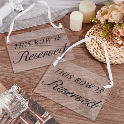 2Pcs Rectangle Acrylic Table Reserved Signs&nbsp;AJEW-GA0009-50