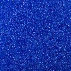 TOHOラウンドシードビーズ  日本製シードビーズ  （3b）透明なダークアクアマリン  8/0  3mm  穴：1mm  約222PCS /ボトル  10 G /ボトル&nbsp;SEED-JPTR08-0003B