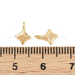 真鍮チャーム  スターのチャーム  18KGP本金メッキ  8.5x6x2.5mm  穴：2x1.2mm&nbsp;X-KK-H078-27G