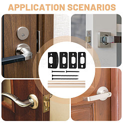 201 Stainless Steel & Wood & Iron Door Strike Plate with Shim&nbsp;FIND-CA0011-35EB
