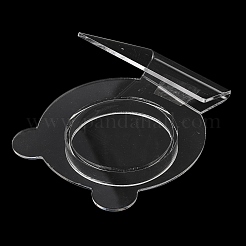 透明アクリル製、斜め背面のシングルブレスレット/バングル用ディスプレイスタンド  クマ  7.5x4.5x7cm&nbsp;BDIS-C003-01F