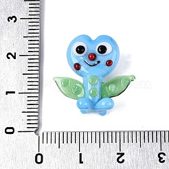 Handmade Lampwork Heart Elfin Figurine Display Decorations&nbsp;LAMP-N034-28D