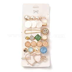 Imitation Pearl Iron Alligator Hair Clips Sets&nbsp;PHAR-P005-14