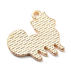感謝祭の合金エナメルペンダント  ライトゴールド  キツネ  18.5x20x1.5mm  穴：1.8mm&nbsp;ENAM-D060-03C-KCG