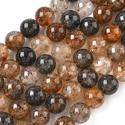 Natural Herkimer Diamond Beads Strands&nbsp;G-Z115-C01-12mm
