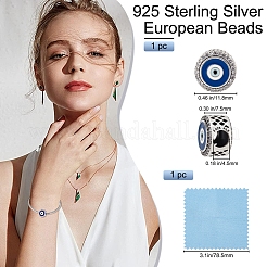 Rhodium Plated Sterling Silver European Beads&nbsp;FIND-BBC0001-16