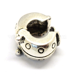 Alloy European Style Clasps&nbsp;PDLC-R001-17AS