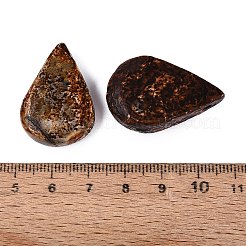 天然樹皮瑪瑙ペンダント  ティアドロップチャーム  28~32x19~21x4~9mm  穴：1.6~2mm&nbsp;G-Q606-20