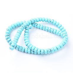 Synthetic Turquoise Bead Strands&nbsp;G-R403-4x6-12