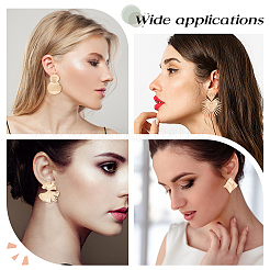 8 Pairs 8 Style Gingko Leaf & Fan & Spiral & Trapezoid Alloy Dangle Stud Earrings for Women&nbsp;EJEW-AN0001-45