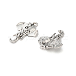合金のチベット風チャーム  象  鉛フリー＆カドミウムフリー  アンティークシルバー  30.5x21.5x4mm  穴：2mm&nbsp;PALLOY-R154-02AS
