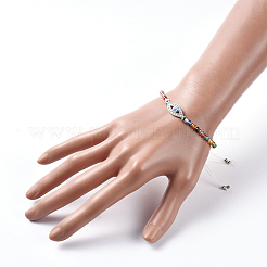 Adjustable Nylon Thread Braided Bead Bracelets&nbsp;BJEW-JB05157-04
