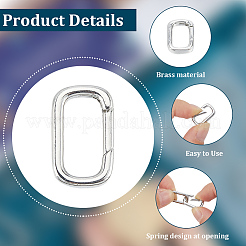 12Pcs 3 Styles Brass Spring Gate Rings&nbsp;KK-SC0007-61