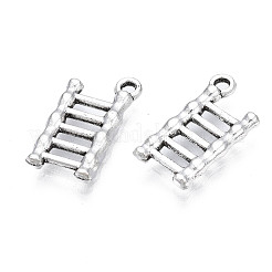 チベット風合金チャーム  鉛フリー＆カドミウムフリー  はしご  アンティークシルバー  15x8x2mm  穴：1.2mm  約448個/260g&nbsp;LS-TIBE-N010-58