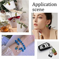 14Pcs 7 Styles Resin Plant Pendants&nbsp;RESI-CJ0003-84