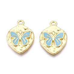 Rack Plating Alloy Enamel Pendants&nbsp;PALLOY-T077-209A