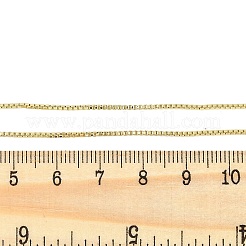 Rack Plating 1MM Brass Box Chain Necklaces for Women&nbsp;NJEW-H049-02G