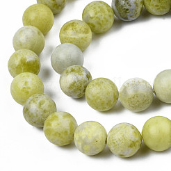 Natural Yellow Mustard Jasper Beads Strands&nbsp;G-Q462-10mm-39