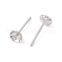 Rack Plating Brass Stud Earring Findings&nbsp;KK-G433-05B-P