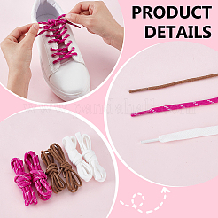 4 Pairs 3 Styles Polyester & Waxed Cord Shoelaces&nbsp;DIY-GA0009-43B