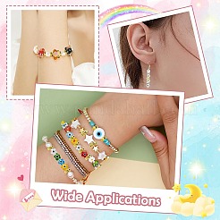 120個6スタイル真鍮ビーズ  フラットラウンド  ミックスカラー  3~5x1.5~2mm  穴：1~2mm  20個/スタイル&nbsp;KK-CJ0003-42