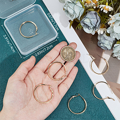 3 Pairs Brass Hoop Earrings for Women&nbsp;EJEW-BBC0001-66G-01
