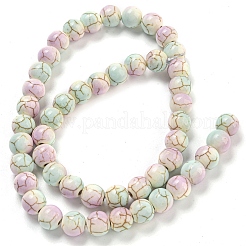 Baking Paint Synthetic Turquoise Beads Strands&nbsp;G-H060-03B