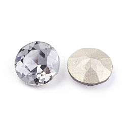 Pointed Back & Back Plated Glass Rhinestone Cabochons&nbsp;RGLA-J012-8mm-001SA