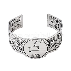 Constellation Alloy Open Cuff Bangles for Women Men&nbsp;LS-BJEW-C064-01AS-08