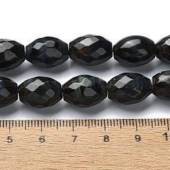 染めの天然タイガーアイビーズ連売り  多面カットオーバル  カラフル  14x10mm  穴：1.4mm  約28個/連  15.63インチ（39.7cm）&nbsp;G-C135-J01-01