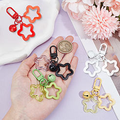 10Pcs 5 Colors Star Acrylic Pendant Decorations&nbsp;HJEW-BBC0001-25