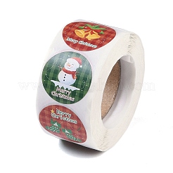 紙粘着ステッカー  フラットラウンド  プレゼントデコレーション用  ラウンドクリスマステーマ  ミックスカラー  25mm&nbsp;DIY-B077-01A-08