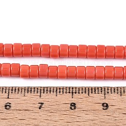 Opaque Solid Color Glass Beads Strands&nbsp;GLAA-N026-2x4mm-05
