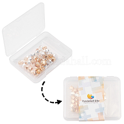 真鍮のビーズスペーサー  多面カット  正方形  ミックスカラー  5x5x5mm  穴：2.5mm  2色  30個/カラー  60pc&nbsp;KK-PH0004-42