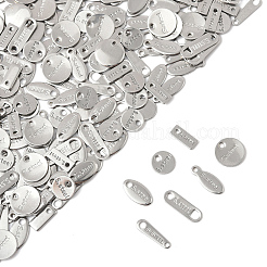 200個7スタイル304ステンレススチールチャーム  アジャスターチェーンドロップ  混合図形  6~11x0.5~1mm  穴：1~2mm&nbsp;STAS-FS0001-89