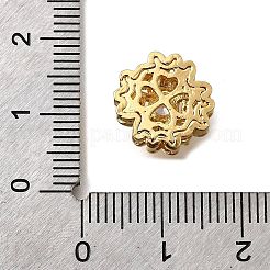 真鍮パヴェキュービックジルコニアマルチ連リンク  花  18KGP本金メッキ  ミックスカラー  12.5x12.5x7mm  穴：1.8mm&nbsp;KK-F913-11G
