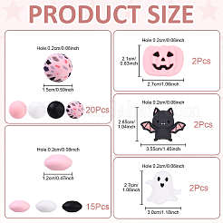 41Pcs 10 Styles Food Grade Eco-Friendly Silicone Focal Beads&nbsp;SIL-YW0002-19