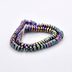Grade AAA Non-magnetic Synthetic Hematite Rondelle Beads Strands&nbsp;G-M080-01