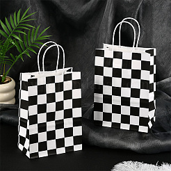 16Pcs Tartan Print Paper Packing Tote Bags&nbsp;CARB-SP0001-06